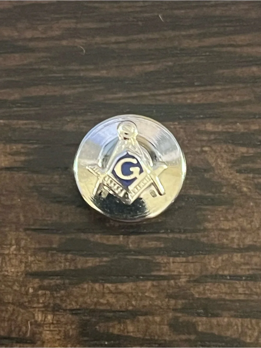 Vintage 14K Solid Gold Masonic Blue Lodge Lapel Pin / Tie Tack Estate Jewelry